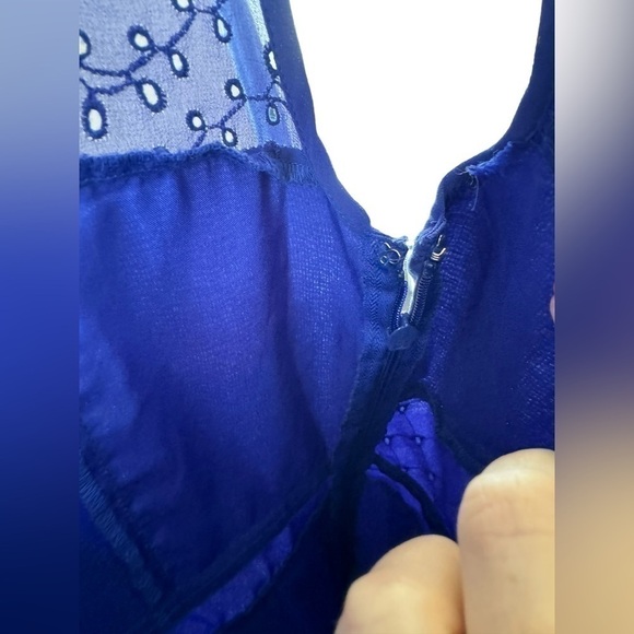 American eagle fit and flare blue purple party dress size 4 great condition - Picture 7 of 7